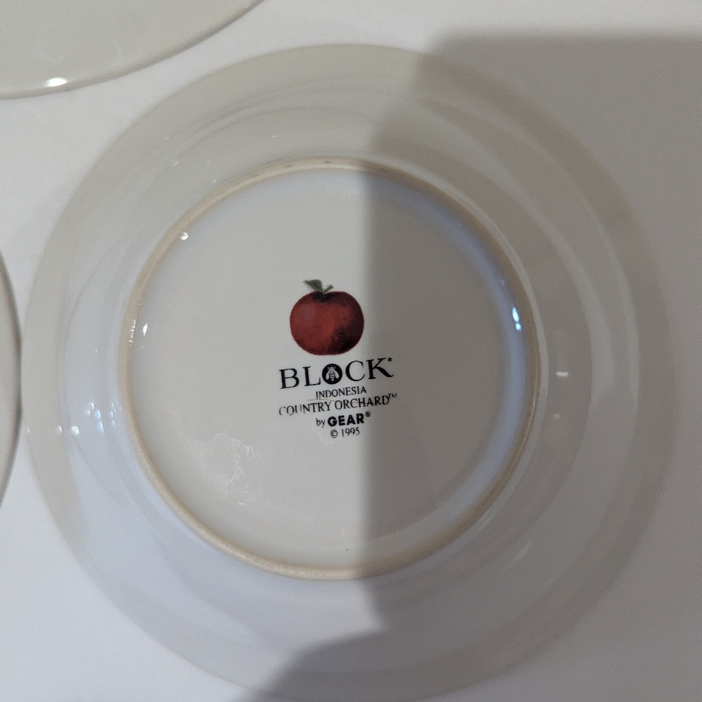 Block Country Orchard 3 Pc Rustic Checkered Dinnerware Set - Picture 8 of 9